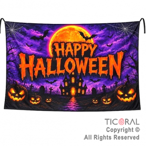 BANNER HAPPY HALLOWEEN 1,80 X 1,20 MTS